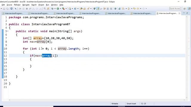 Interview Questions - Java Program to Find Maximum & Minimum Number смотреть онлайн