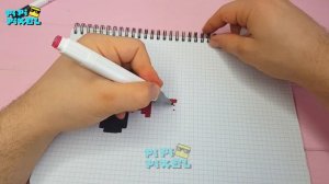 ФЛАЕРГАН - РАКЕТНИЦА В PUBG  - РИСУНКИ ПО КЛЕТОЧКАМ PIXEL ART