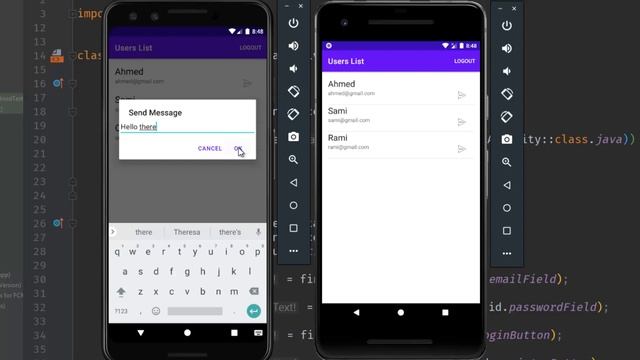 1- Project Demo & Overview - Device to Device Notification Firebase Android смотреть онлайн