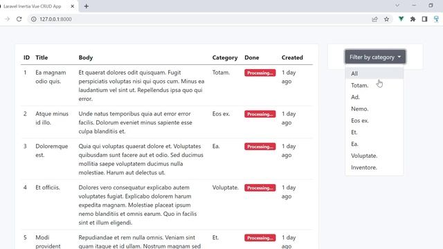 Laravel 10 Inertia & Vue 3 CRUD Application -7- (Filter Tasks By Category) | Moroccan Darija смотреть онлайн