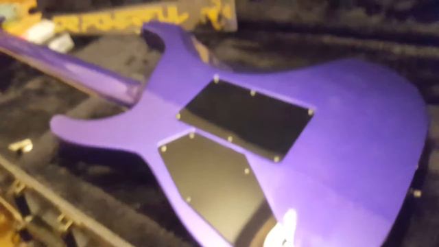 ESP VINTAGE 1990 CUSTOM SHOP HORIZON RARE VERTICAL KIRK HAMMETT SKULL INLAYS METALLIC PURPLE GUITAR смотреть онлайн