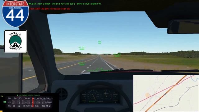 Driving from Norman, OK to West Siloam Springs, OK in Outerra Anteworld смотреть онлайн