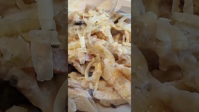 Сливочно-Грибная Паста с Ветчиной уже на КАНАЛЕ #Shorts