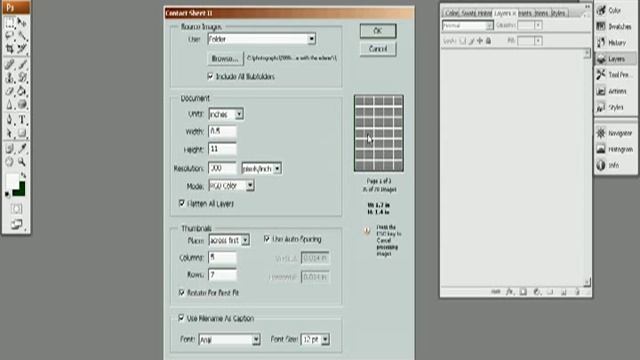 Making a contact sheet In Adobe Photoshop CS3 смотреть онлайн