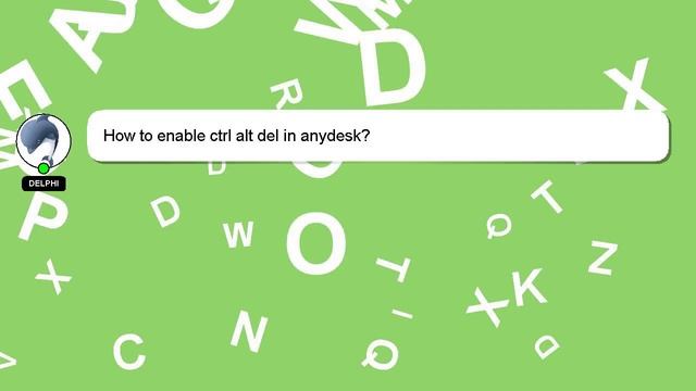 How to enable ctrl alt del in anydesk? смотреть онлайн