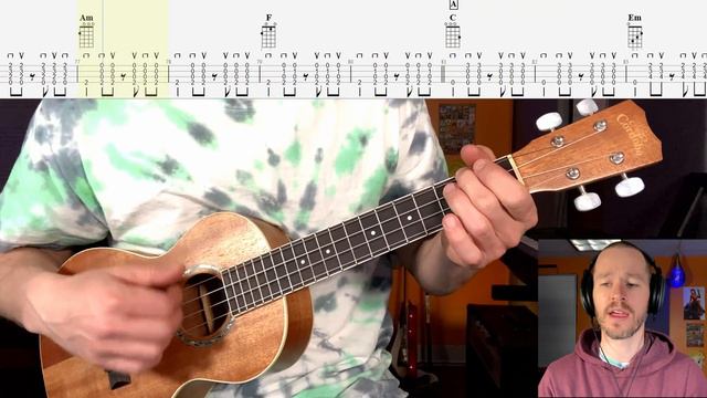 Somewhere Over the Rainbow Ukulele Tutorial - Full Playthrough With Tabs #rainbow #ukulele смотреть онлайн