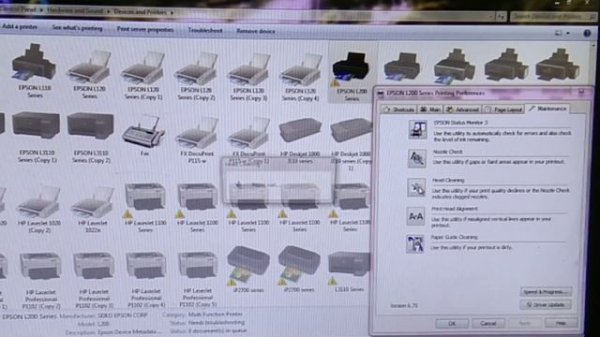 Power cleaning epson L200