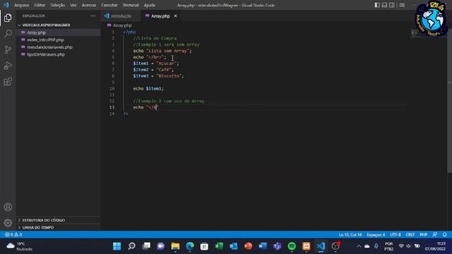 Variável Tipo ARRAY PhP смотреть онлайн
