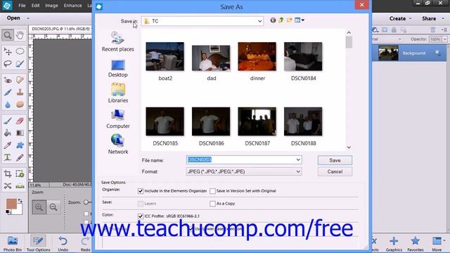 Photoshop Elements 12 Tutorial Saving Images Adobe Training Lesson 15.1 смотреть онлайн