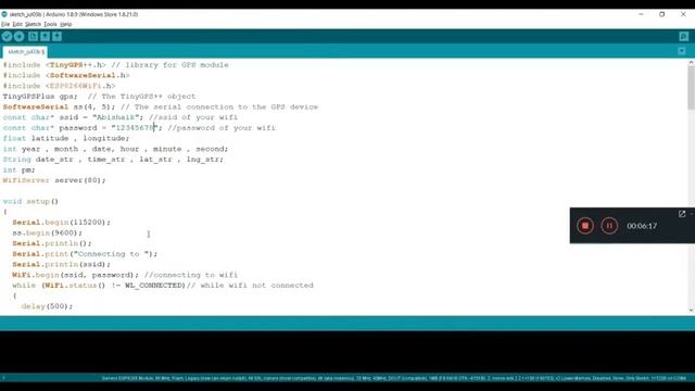 GPS with esp8266(node MCU) to get lattitude and longitude #tamil #electronics смотреть онлайн