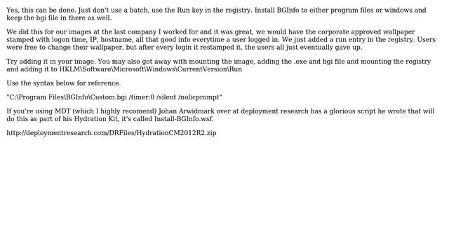 Run BGInfo At Startup For All Users (2 Solutions!!) смотреть онлайн