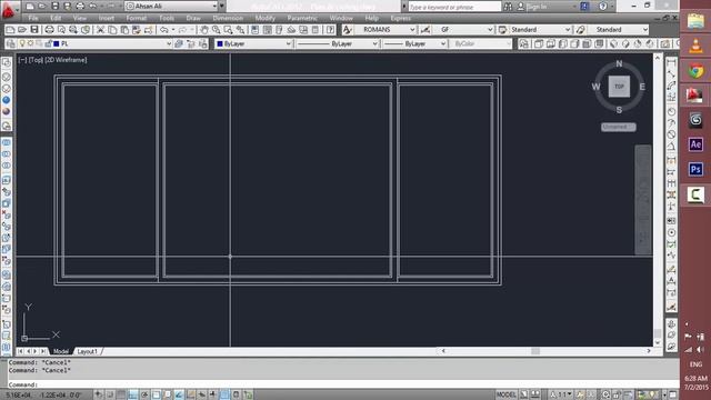 Interior Room Modeling in Autocad 2012 From Ahsan Ali( Interior Designer) смотреть онлайн