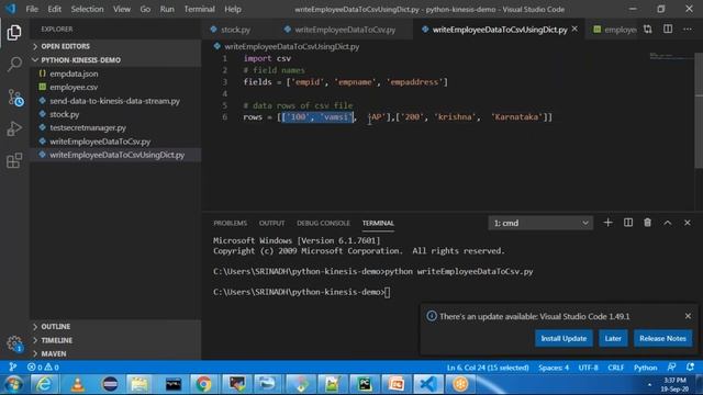 AWS | Project | Reading and Writing CSV Files in Python | Part-2 смотреть онлайн