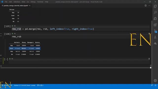 How to do "Left Index and Right Index" with Pandas Merge and Python смотреть онлайн
