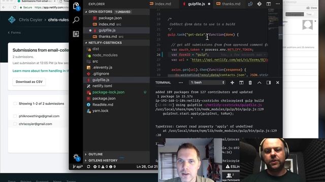 Using Netlify, Part 2: Forms & API, Notifications, and Configuration смотреть онлайн
