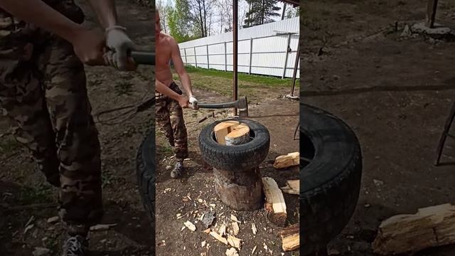 Как рубить дрова правильно и быстро. 8 секунд на полено ЛЕГКО! смотреть онлайн