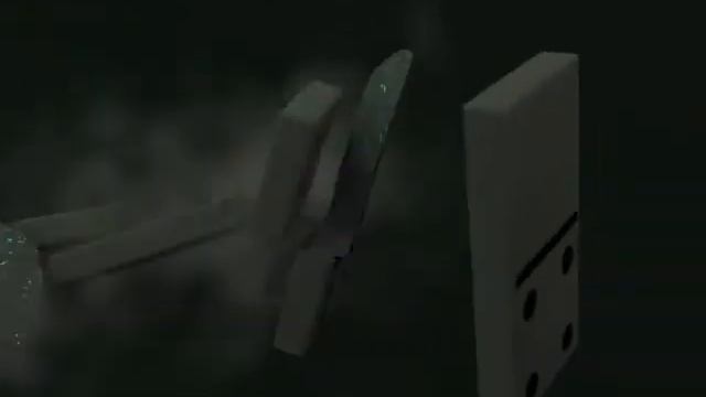 Разбивающиеся костяшки домино. A breaking domino pieces смотреть онлайн