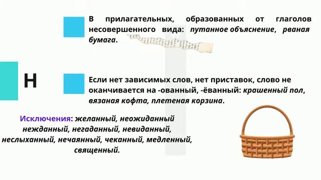 Правописание Н и НН в страдательных причастиях и отглагольных прилагательных смотреть онлайн