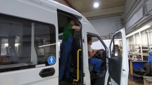 Установка кондиционера в пассажирский автобус на базе ГАЗель NEXT ЦМФ