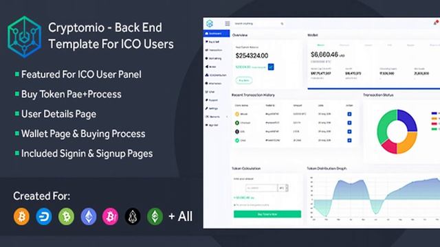 Cryptomio - Bootstrap 4 Admin Template | Themeforest Website Templates and Themes смотреть онлайн