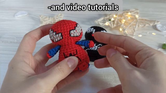 How To Crochet Chibi Spider Man & Venom Amigurumi Crochet Pattern PDF смотреть онлайн