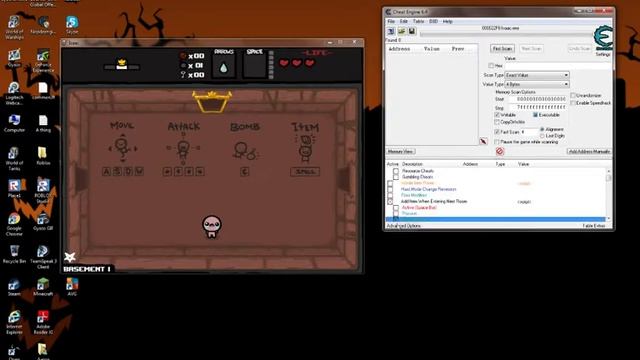 The Binding Of Isaac: Wrath Of The Lamb Cheat Engine Cheat