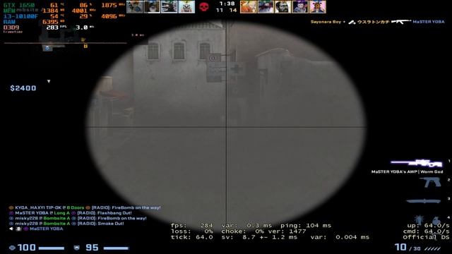 CS:GO : GTX 1650 4GB + i3-10100F смотреть онлайн