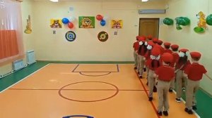 Смотр строя и песни в детском саду команда Юнармия