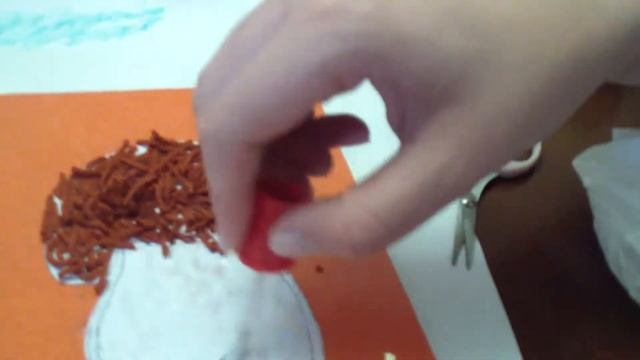 Как сделать аппликацию "Гриб из ниток". смотреть онлайн