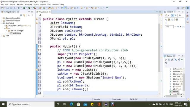 Java Dr Radwan Batyha JList JPanel GridLayout смотреть онлайн