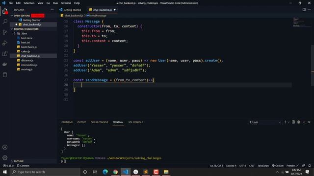 How to code the backend of chat platform #JavaScriptChallenges смотреть онлайн