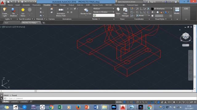 Dibujo en 3D Parte 2 - AutoCad 2016 смотреть онлайн