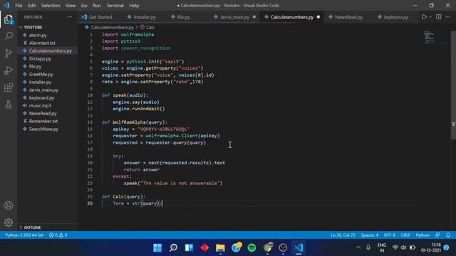CALCULATIONS Just by SPEAKING | Making Calculator | How To Make Jarvis #jarvis #python смотреть онлайн