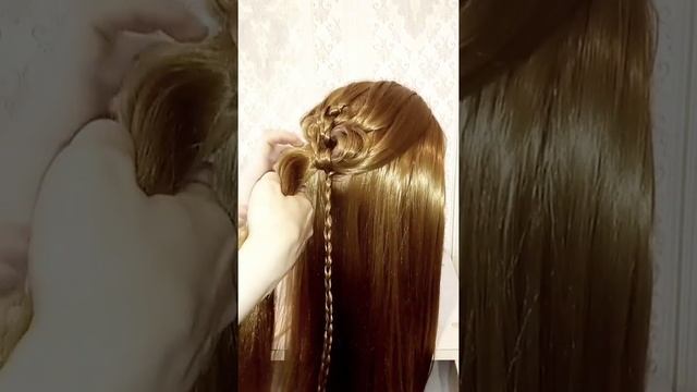 ??Необычная коса?Прическа за 5 минут ? Прическа на выпускной ?Прическа в школу♥️Прическа на свадьбу смотреть онлайн