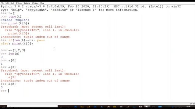PYTHON QUERIES: TUPLE INDEX ERROR смотреть онлайн