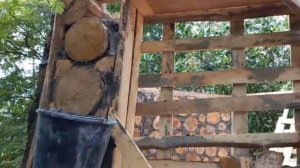 Дом из дров. Строим стены