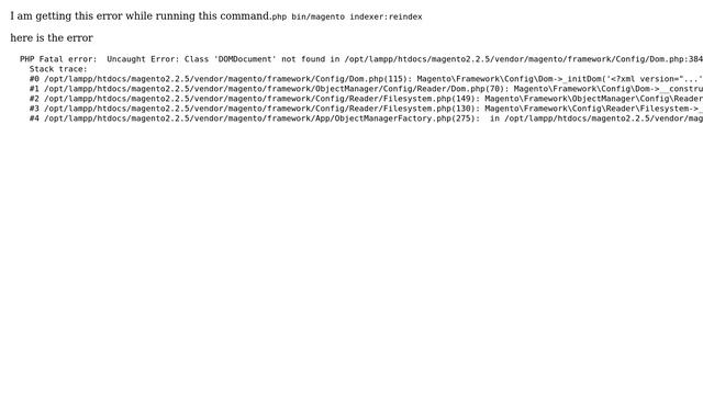 Magento: I am getting error running this command php bin/magento indexer:reindex смотреть онлайн