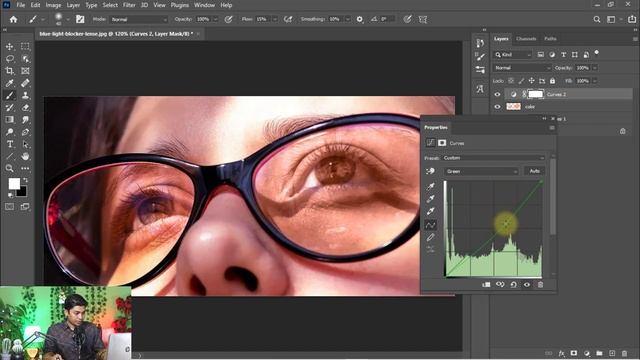 Remove Reflection or Remove Glare from Glasses in Photoshop Hidden смотреть онлайн
