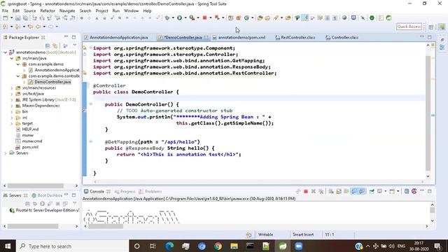 Spring annotations @Component, @Controller and @RestController смотреть онлайн