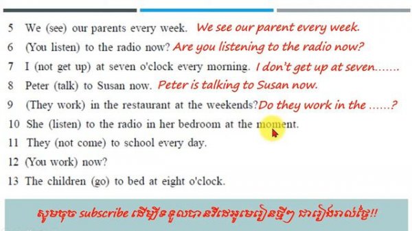 Lesson 30: Present Simple and Present Continuous (Pre-intermediate Level)