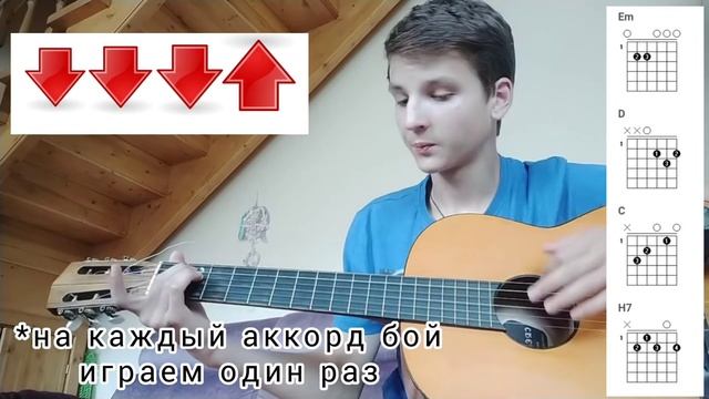 Батарейка на гитаре, перебор и бой, без Баррэ смотреть онлайн