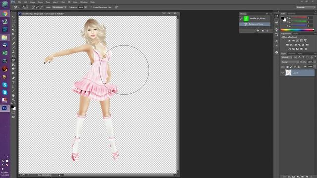 Removing Green Screen Backgrounds in Photoshop - For Second Life смотреть онлайн