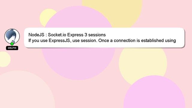 NodeJS : Socket.io Express 3 sessions смотреть онлайн