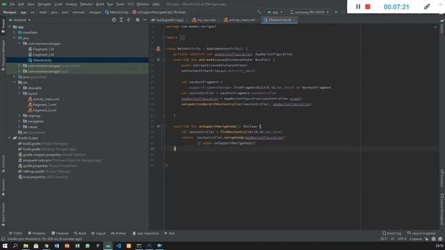 Tutorial Membuat Navigasi dan Tujuan Android Studio 2021 Kotlin смотреть онлайн