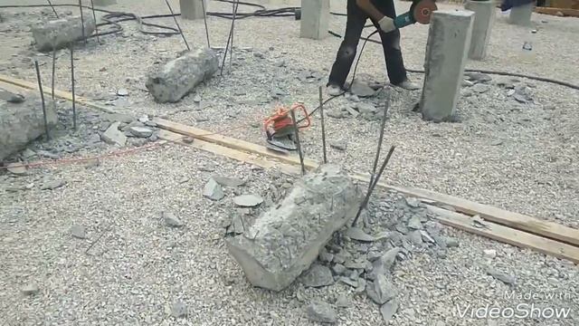 Ручная распушовка и срубка оголовков свай смотреть онлайн