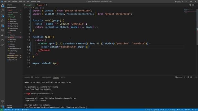 Create A 3D Model Showcase With React, Three.js, and React Three Fiber смотреть онлайн