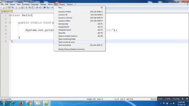 how to run java program in command prompt смотреть онлайн