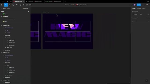 Magnetic Cursor interaction using Figma смотреть онлайн