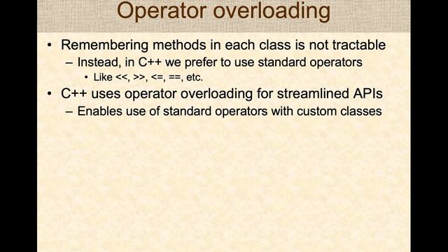 Part 5: Classes, methods, and operator overloading смотреть онлайн