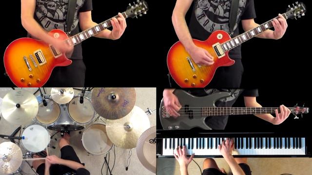 Estranged Guns N' Roses Guitar Bass Piano Drum Cover смотреть онлайн